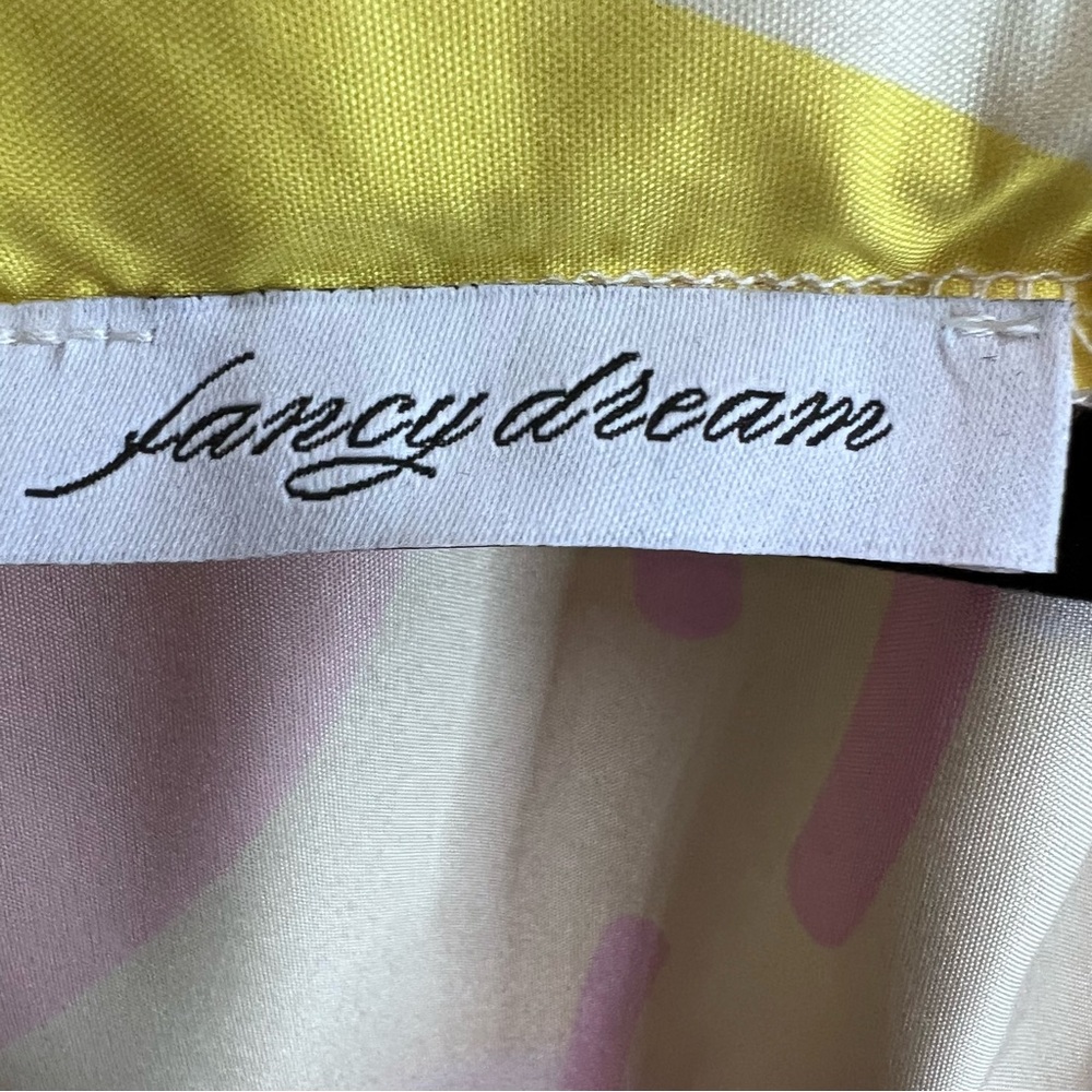 FANCY DREAM Oversized Multicolor Off the Shoulder Resort Blouse, S (Runs Large) - Picture 13 of 14